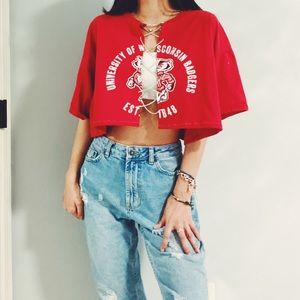 SOLD university of wisconsin bling top